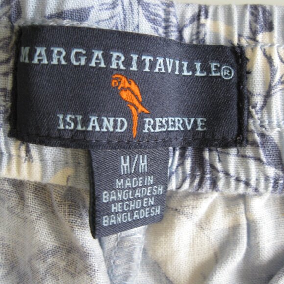 Margaritaville Island Reserve Women Linen Blend Shorts blue tropical floral M - Picture 6 of 14